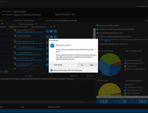 Festplattenaustausch mit DriveBender 2.3.9 unter Windows 10