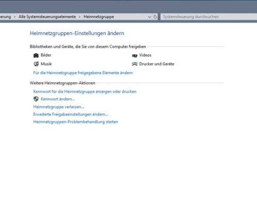 Windows 10 Updates und die Heimnetzgruppe